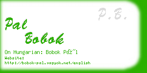 pal bobok business card